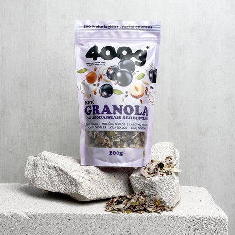 400g* Granola su juodaisiais serbentais, 200g