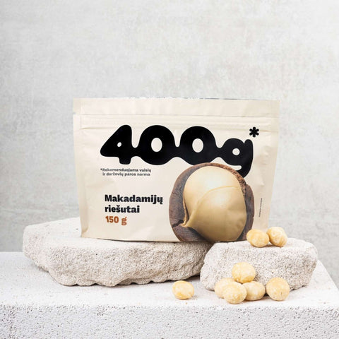 Makadamijų riešutai, 150 g