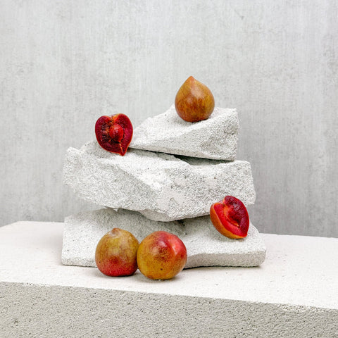 Apvalios slyvos raudonu vidumi, 500 g