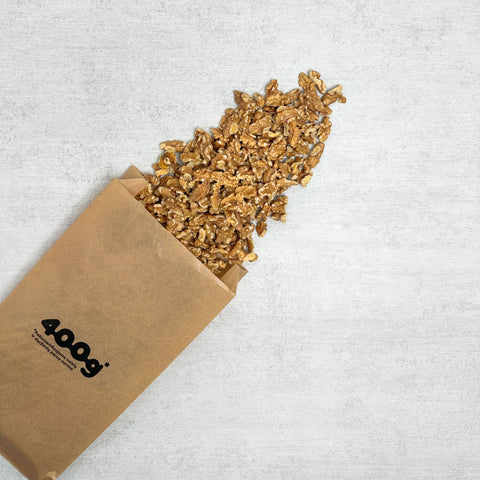 Graikiniai riešutai skaldytomis puselėmis, 500 g